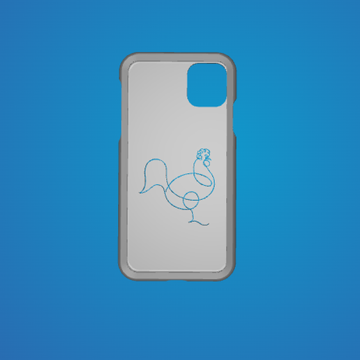 Iphone 11 case- Chicken 3D model