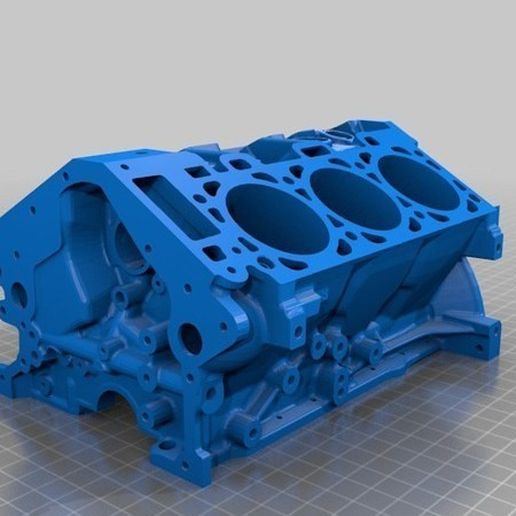 engine block V6 3D model