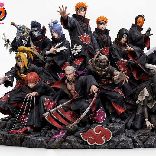 🔥 PROJETO 3D — ACTION FIGURE AKATSUKI | NARUTO 🔥
