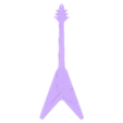Gibson Flying V Heritage Korina 1981.stl STL file Legendary electric guitar models | Signature models・3D printer design to download