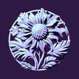 11.jpg STL file SUNFLOWER pendant for casting・3D printer model to download