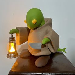 Tonberry from final fantasy with lantern