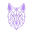 Wilk.stl Geometric Wolf Wall Sculture