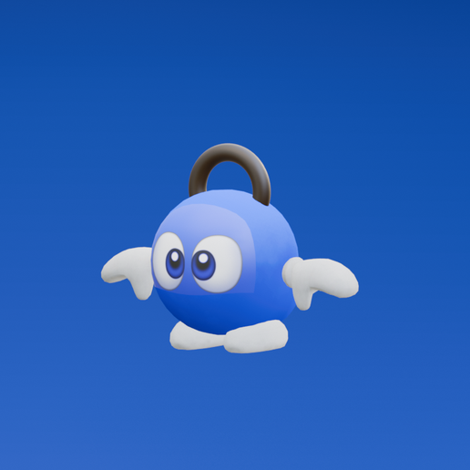 Lololo Keychain - Kirby Blue Companion Collectible - Ready to Print
