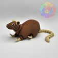 rat_02_wm2.jpg STL file Rat - Flexi Articulated Animal (print in place, no supports)・3D printer model to download