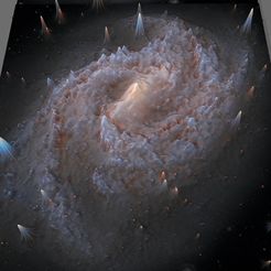 NGC-2525-1.jpg Archivo STL NGC 2525 ANÁLISIS DEL SOFTWARE GALAXY 3D・Modelo para descargar y imprimir en 3D