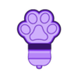 Full model - Filament change.stl Keychain Phone Stand: Paw Print Design