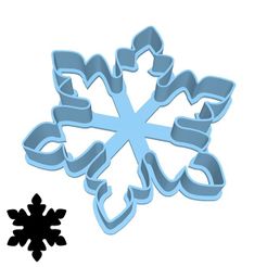 07-2.jpg Christmas | New Year cookie cutters - #7 - snowflake (style 1)
