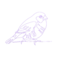 Beautiful Firetail_02_inkscape.stl Beautiful Firetail 2 lineart 3d printed