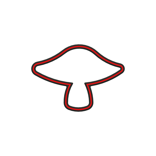 Short Mushroom Cookie Cutter STL File - 4 inches