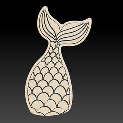 Mermaid-Tail.jpg Fichier 3D QUEUE DE SIRÈNE POUR MOULE CNC OU BOMBE DE BAIN, MOULE・Design pour imprimante 3D à télécharger