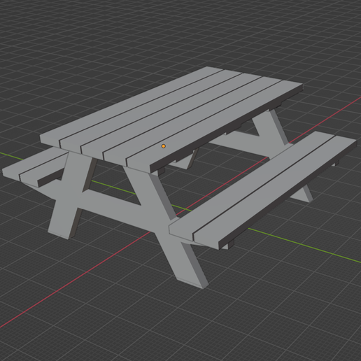 1/24 Scale Classic Picnic Table - Garage Break Area Diorama Prop