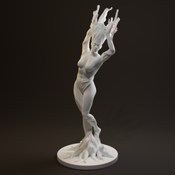 wooden.png STL file Sexy Wooden girl statue・3D printing model to download