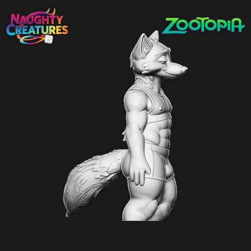 ZBrush-Document2.jpg NICK WILDE ZOOTOPIA BUSTO PELUDO: FOX ALPHA MUSCLE BODY