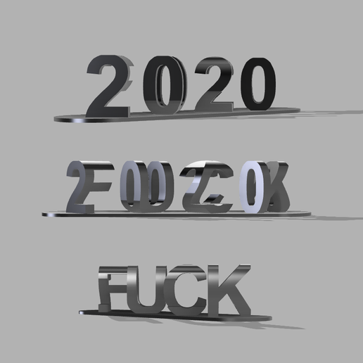 Fuck 2020 3D model