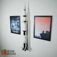 3.jpg 3D printed wall mount for Lego Saturn V rocket