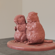 two-standing-marmots-2.png Two standing marmots stl 3d print file