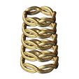 Eternity-Overlapping-knot-band-size6to10-04.jpg Anel de eternidade com nó sobreposto e torcido tamanhos 6 a 10 modelo de impressão 3D