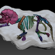 triceratops-1d.png Triceratops Fossil Rock - 3D Skeleton of Triceratops Dinosaur