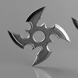 s05.jpg Shuriken 4 Blade set 3D print model