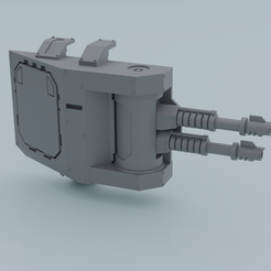 SponsonRenderCropped.png 3D file Laser Cannon Sponsons, WW1 style for Heavy Assault Tank・Template to download and 3D print