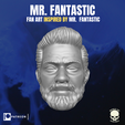 MR. FANTASTIC FAN ART INSPIRED BY MR. FANTASTIC jest | Mister Fantastic fan art head inspired by Mr Fantastic for action figures