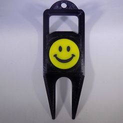1_display_large.JPG Free STL file SMILEY FACE Golf Ball Marker・3D print object to download