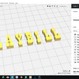 CURA.png PLAYBILL font uppercase 3D letters STL file