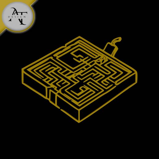 Labyrinth - Line Art - 2D Wall Art Decor 3D model