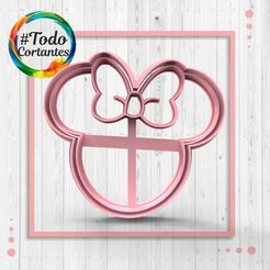 505-Silueta-cabeza-de-minnie.62.jpg Fichier STL Minnie cutter・Plan à imprimer en 3D à télécharger