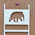 6 - Dos.JPG FOLDING SUPPORT FOR SMARTPHONE OR TABLET TELEPHONE - Reason: Elephant ...   Foldable support for mobile phone and small digital tablet - pattern: "Elephant".