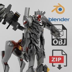 Captura.jpg OBJ file EVA Unit 02 Type Allegorica Textured Lowpoly・Template to download and 3D print