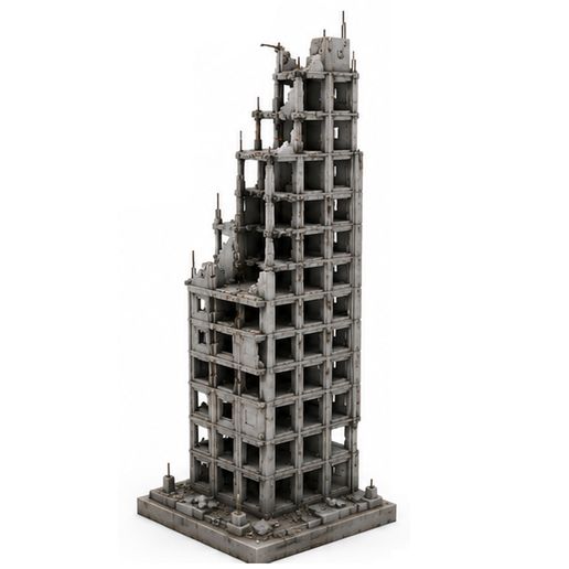 🏙️ Fallen City Collection War-Torn High-Rise Buildings・ STL File for 3D ...