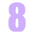 TAPA 8.stl PACK LED NUMBERS FROM 0 TO 9 - SIGN - POSTER