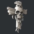 cross whit skull1.jpg 3d models cross with skull