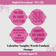 1.png Valentine Naughty Words Fondant Stamp Embosser | Polymer Clay Stamps | Icing stamps |