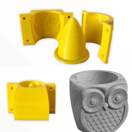 MOLD POT CEMENT BUHO REINFORCED THE BEST! 3D model