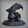 fa706449c94a0672777280ed9d20131e_preview_featured.jpg Бесплатный STL файл Ворон с черепами・Дизайн 3D-принтера для скачивания