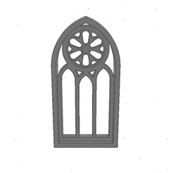3.png STL file GOTHIC WINDOW Nº4・Model to download and 3D print