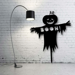 Halloween-espantapájaros.png Fichier STL Décorations murales d'Halloween en forme d'épouvantail・Plan pour impression 3D à télécharger