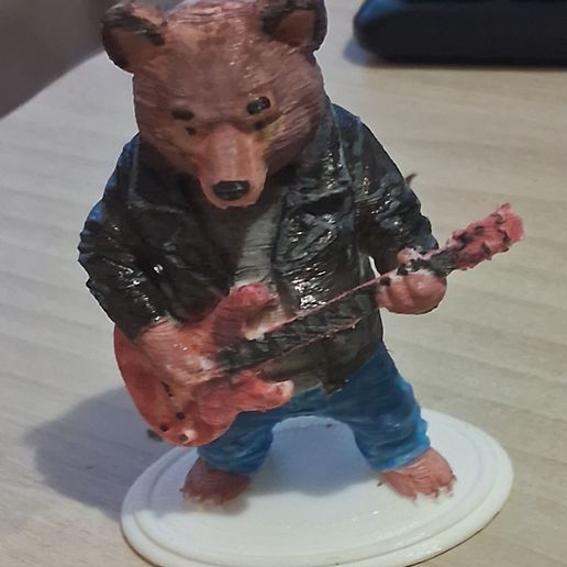 Rocker bear with a guitar