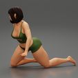 Girl-04.jpg Fichier 3D Fille sexy posant à genoux Modèle d'impression 3D・Objet imprimable en 3D à télécharger, 3DGeshaft