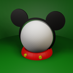 render_001.png Fichier STL ALEXA ECHO DOT (4E ET 5E GENERATION) - SOURIS MICKEY・Modèle à télécharger et à imprimer en 3D