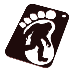 Bigfoot-Keychain.png Descargar archivo STL gratis Llavero Bigfoot・Modelo para la impresora 3D