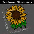 Sunflower-Size.jpg Sunflower Suncatcher Hanging Window Garden Decoration for Spring