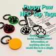 il_794xN.5289217408_qduc.webp Puppy Paw NFC Digital Business Card Keychain Harness Accessory