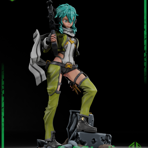 🗡️ Sinon - Sword Art Online - Gun Gale・Arquivo 3D para