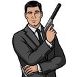 Archer_cover.png Sterling Archer-Drinking Figure