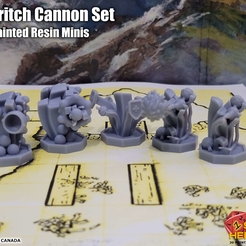 ETSY-PRINT-FILE-01.png Alchemical Eldritch Cannon Minis - Pack of 5 - Flamethrower, Force Ballista & Protector STL