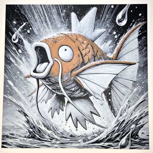 🐉 Magikarp Hueforge・Free 3MF File for 3D printing・Cults
